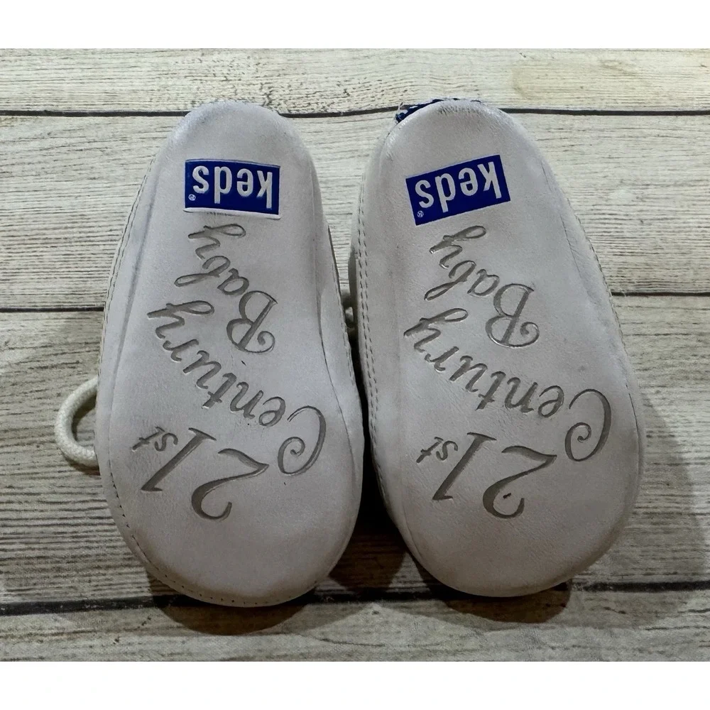 Vintage Keds Y2K Stork Embroidered 21st Century Baby Crib Shoes Sz 1